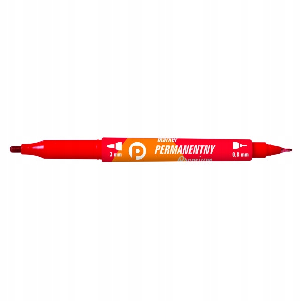 

Marker permanentny dwustronny czerwony Tetis CD