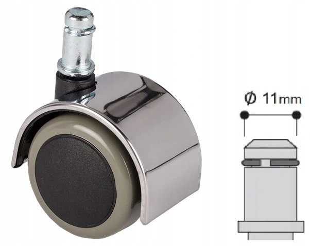 

Kółko fotelowe metalowe fi 11mm lub M10 gwint w24h