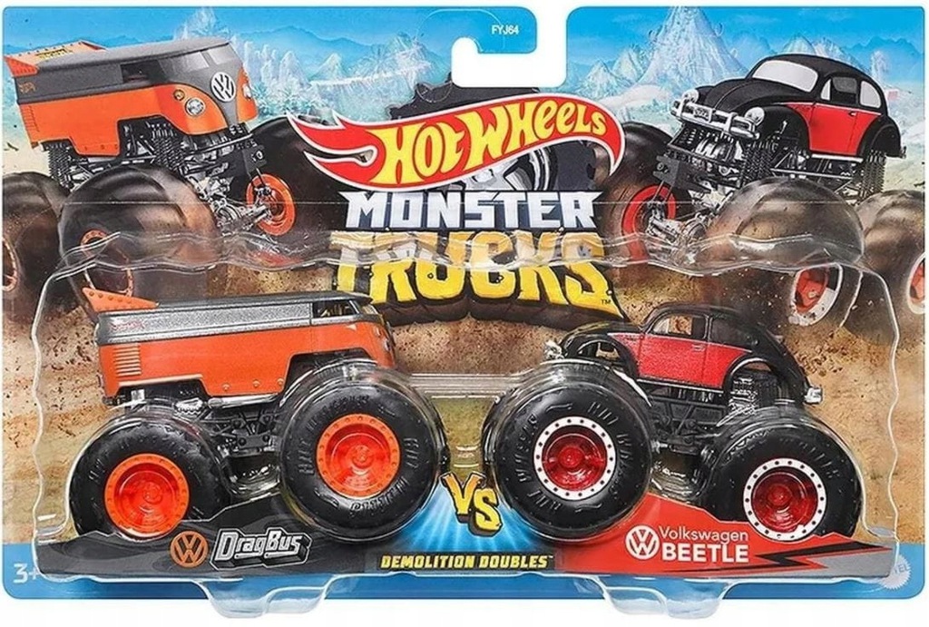 

Samochody Hot Wheels Monster Truck 2 szt FYJ64