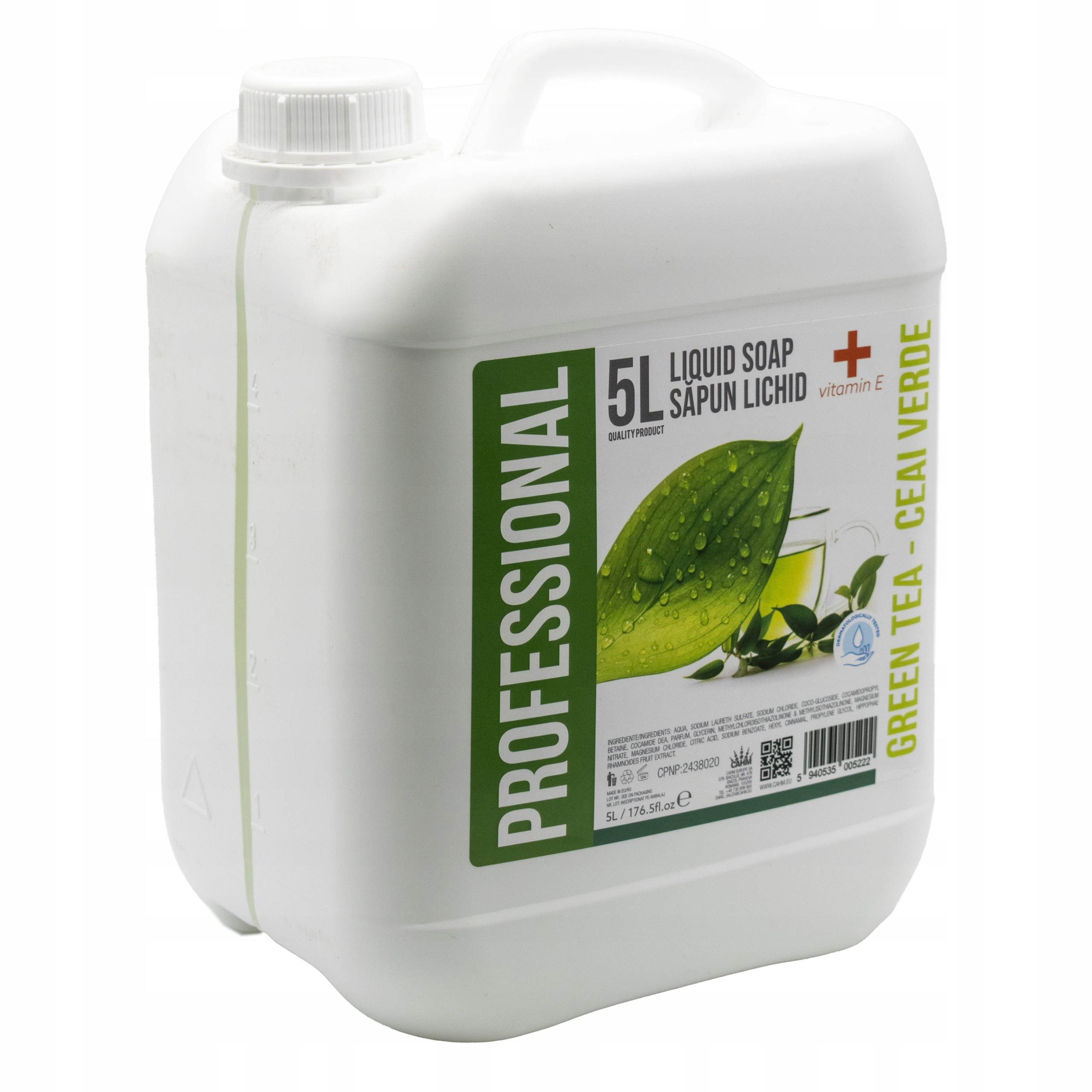 Mydło w piance dla hoteli Professional Green Tea 5L