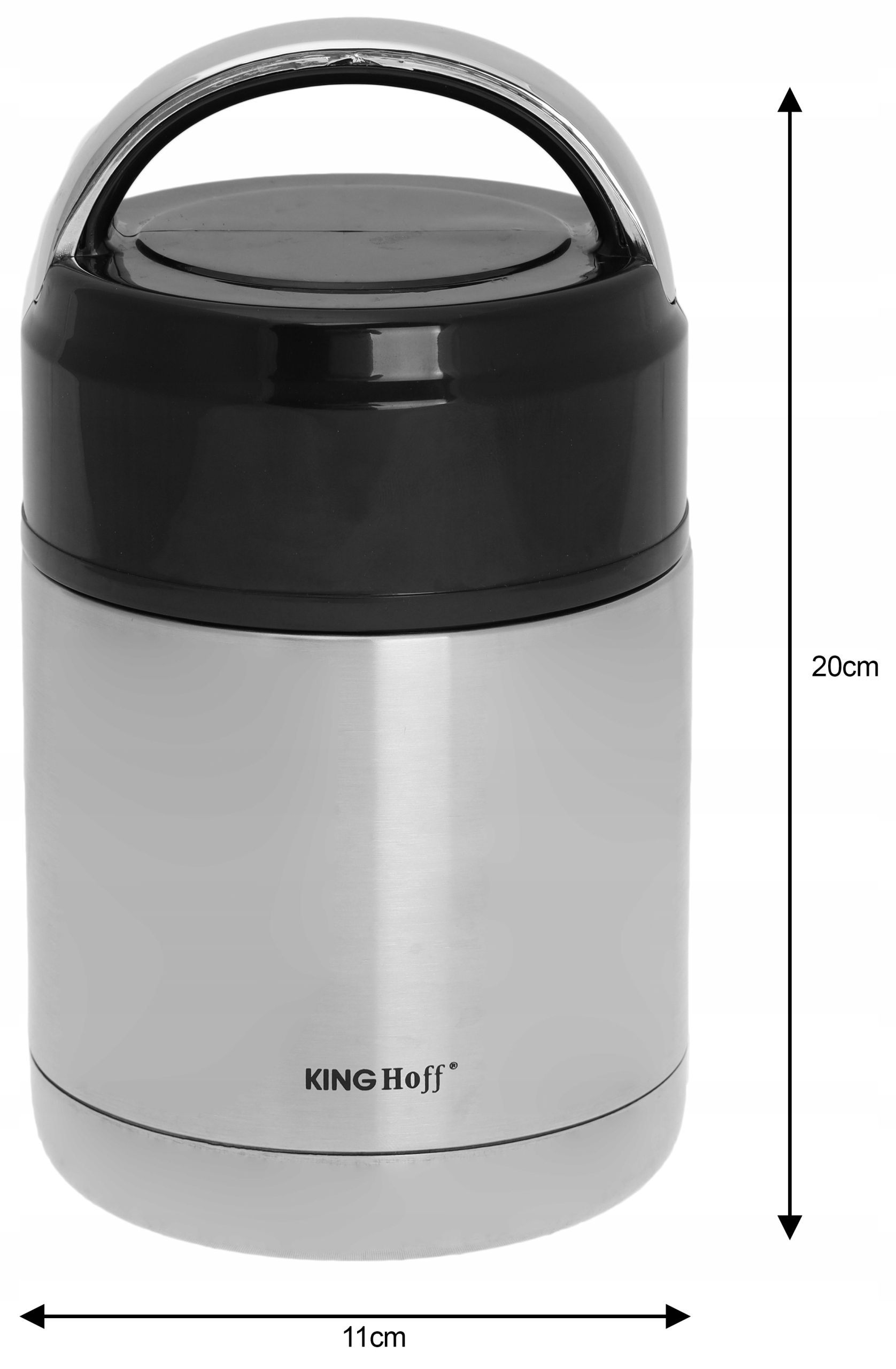 TERMOS OBIADOWY 0,65L NA ZUPĘ ŻYWNOŚĆ LUNCH KANKA Kolor srebrny