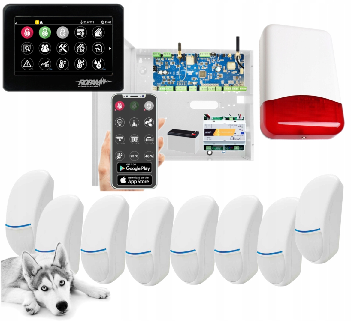 Ropam NeoLTE Zestaw Alarm 8x Bingo Plus Wifi App
