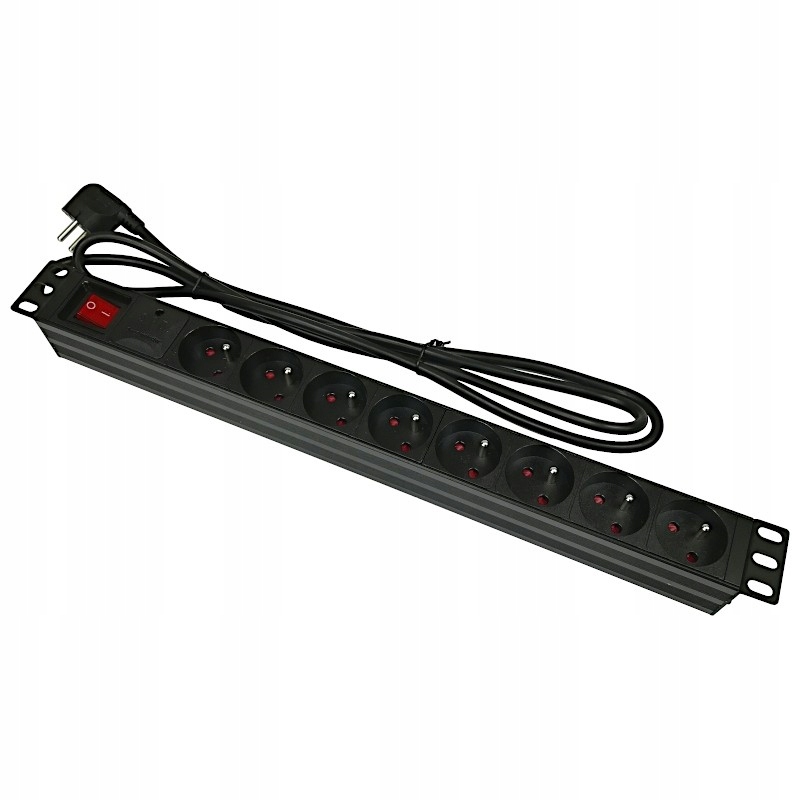 

Listwa zasilająca Rack 19'' 8 gn z włącznikiem