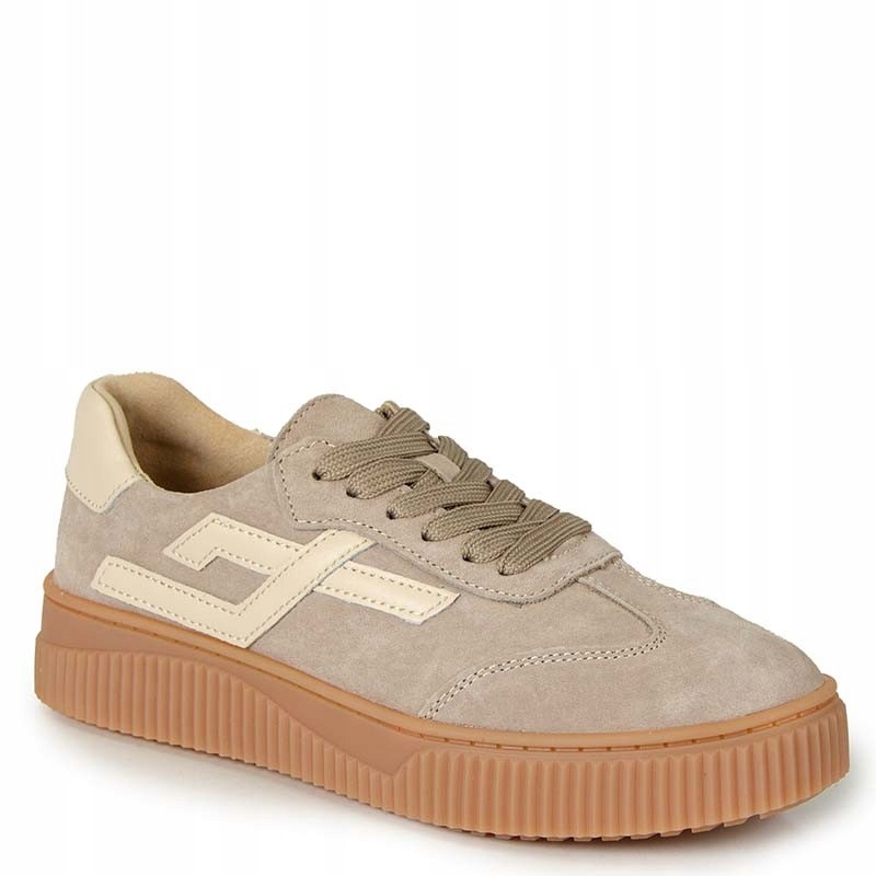 Cambell 26-40345 Kh Béžové Kožené Tenisky Adidasy 38