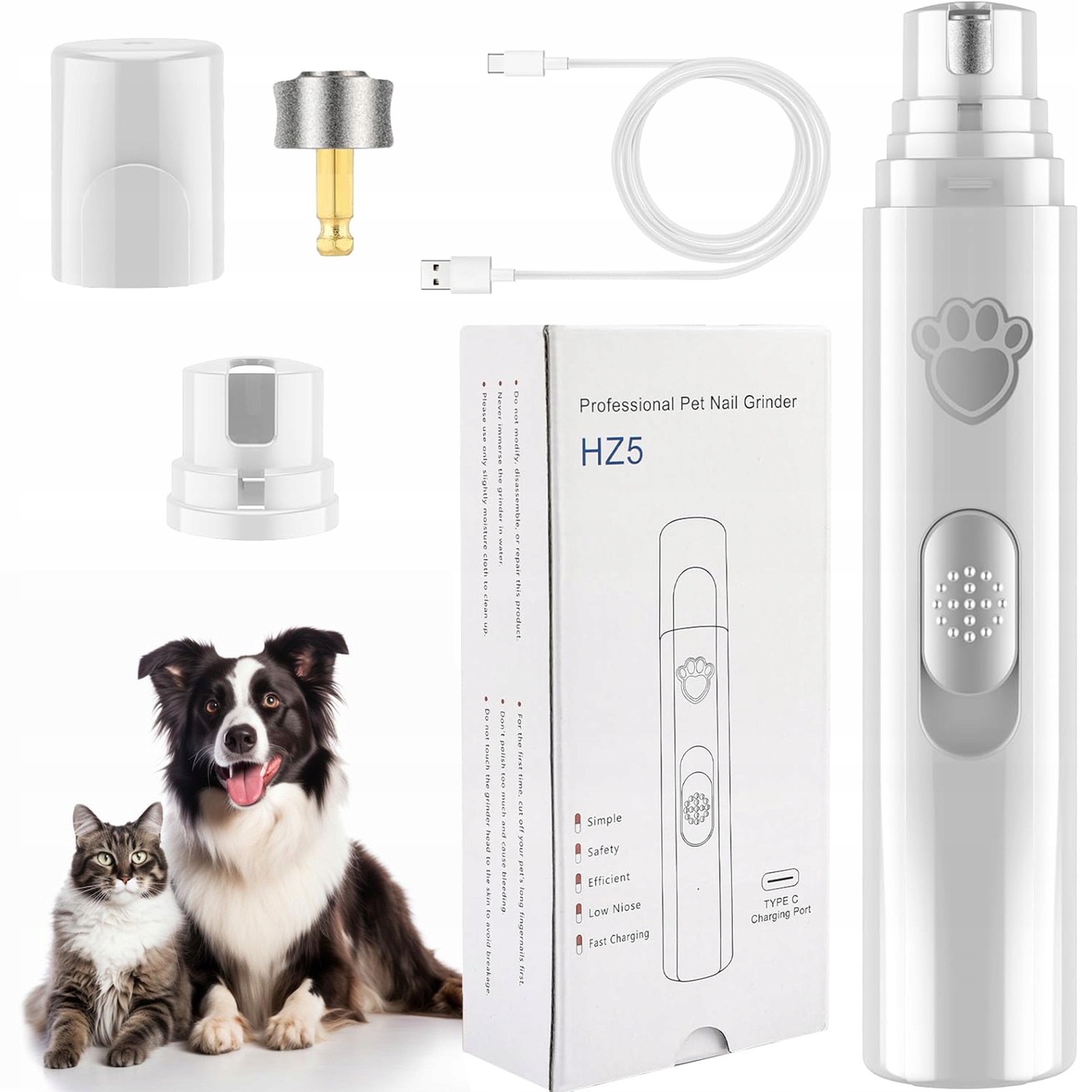 Levně Elektrická Kleštička Na Nehty Pro Psa Kočku Pilník Bruska