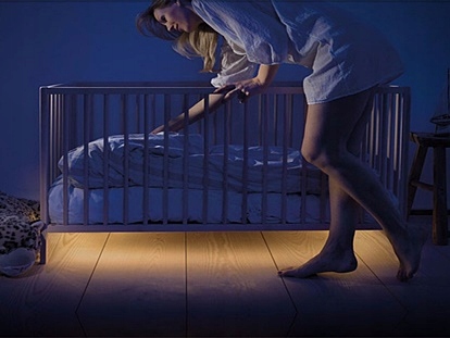 Zestaw LED: czujnik ruchu + taśma ciepły biały + zasilacz łóżko szafa meble Długość 2.4 m