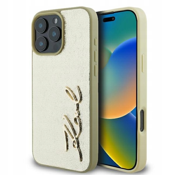 Karl Lagerfeld KLHCP16LPFMFBKMD iPhone16 Pro 6.3" złoty/gold hardcase Metal