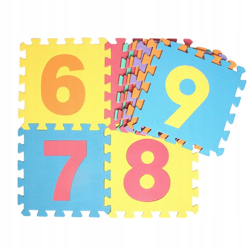 

Mata puzzle dla dzieci duża cyfry kolorowa