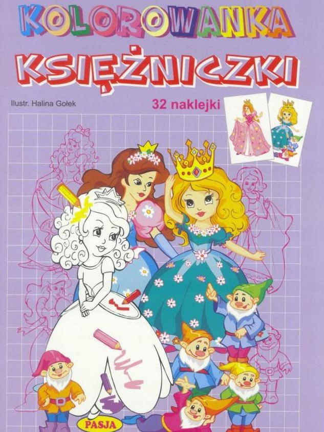 

Kolorowanka Księżniczki 32 naklejki