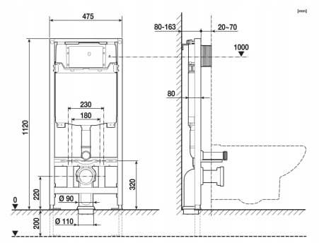Stelaż podtynkowy do toalety Roca Duplo A890070020 Marka Roca