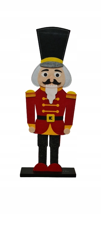 Figurka bożonarodzeniowa dziadek do orzechów, filc