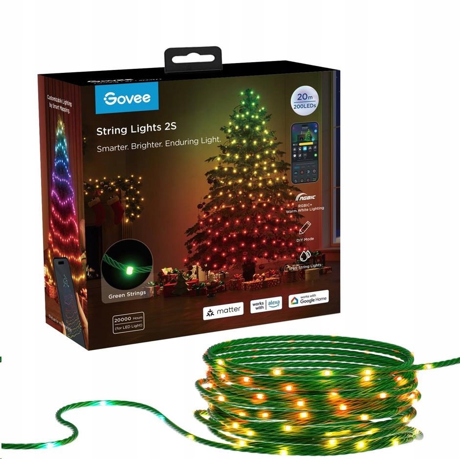 Govee Rgbw osvětlení pro vánoční stromek 20m Matter H80C4C41