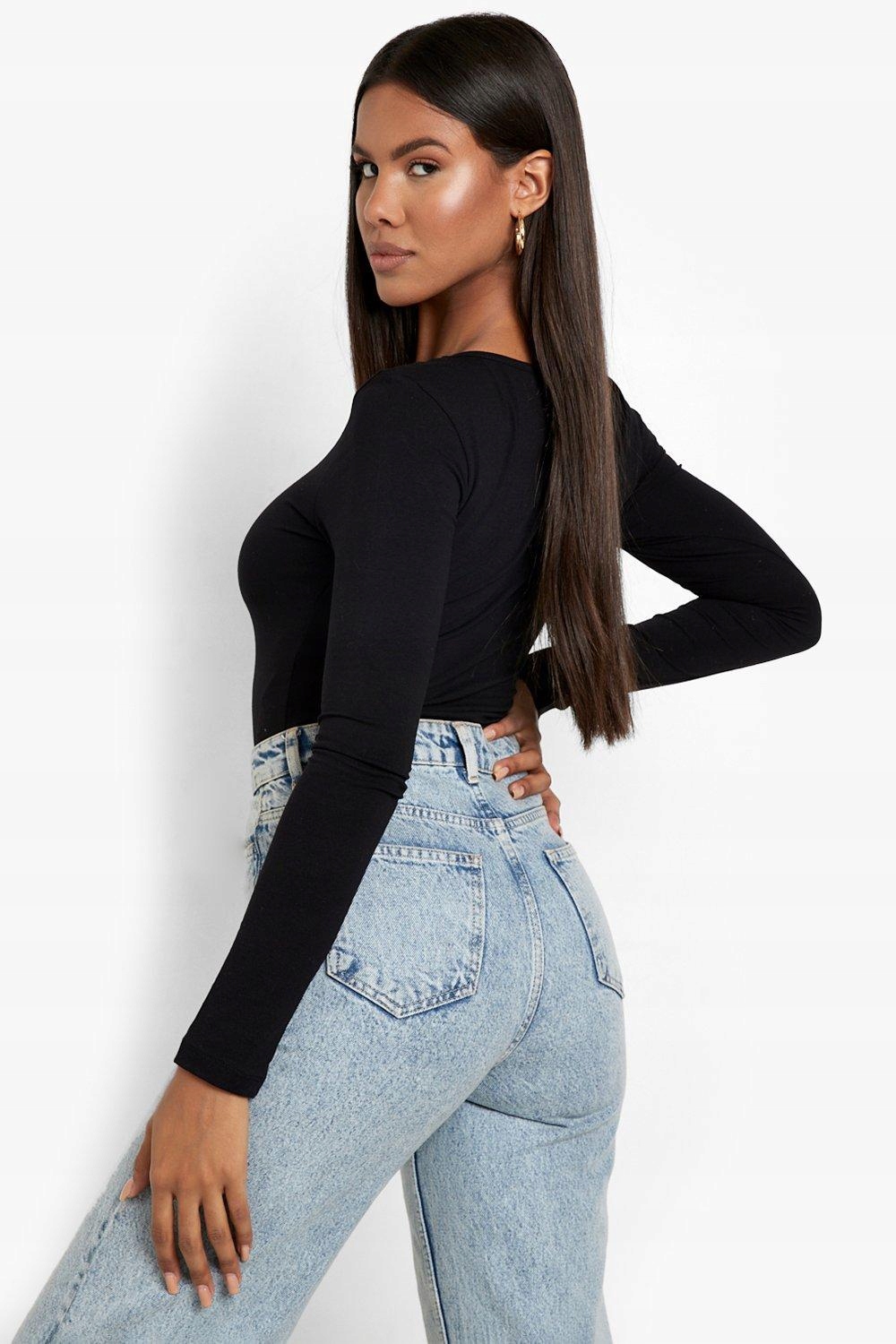 LC96221 *BOOHOO KLASYCZNE DOPASOWANE BODY Z DŁUGIM RĘKAWEM L Rozmiar L (40)