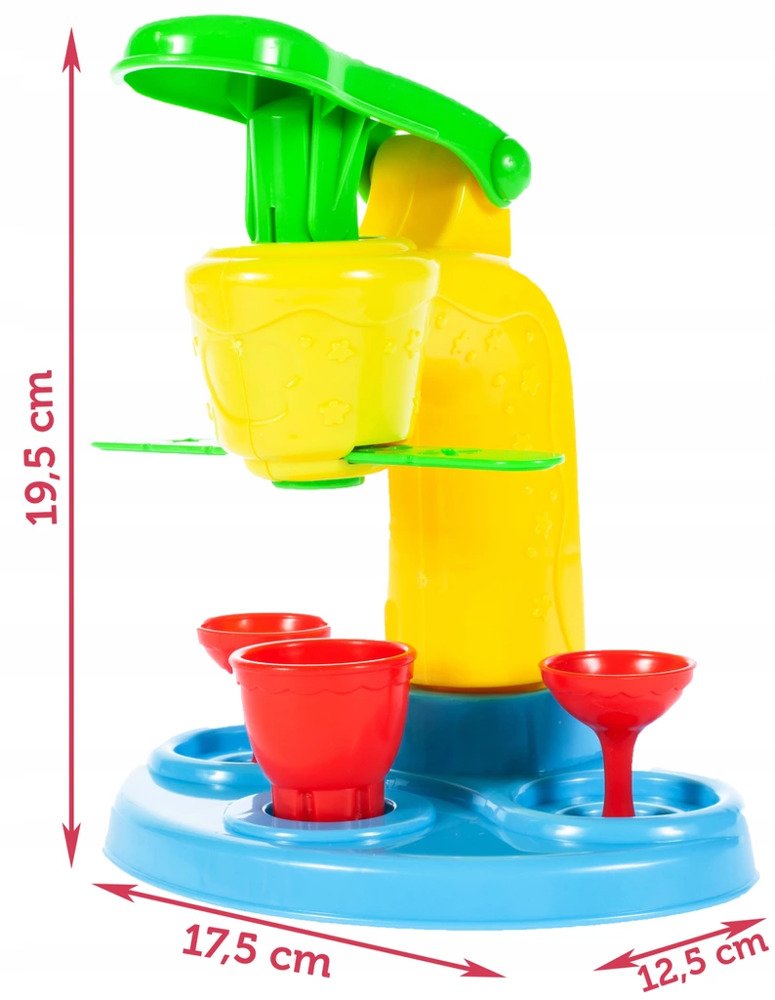 CIASTOLINA MASA PLASTYCZNA 8 SZTUK 400G KOLOROWA MASZYNKA AKCESORIA SZABLON Wysokość produktu 19.5 cm