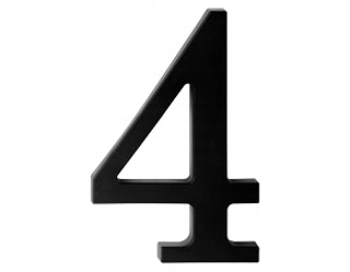 

Plastikowa cyfra na dom czarna "4"