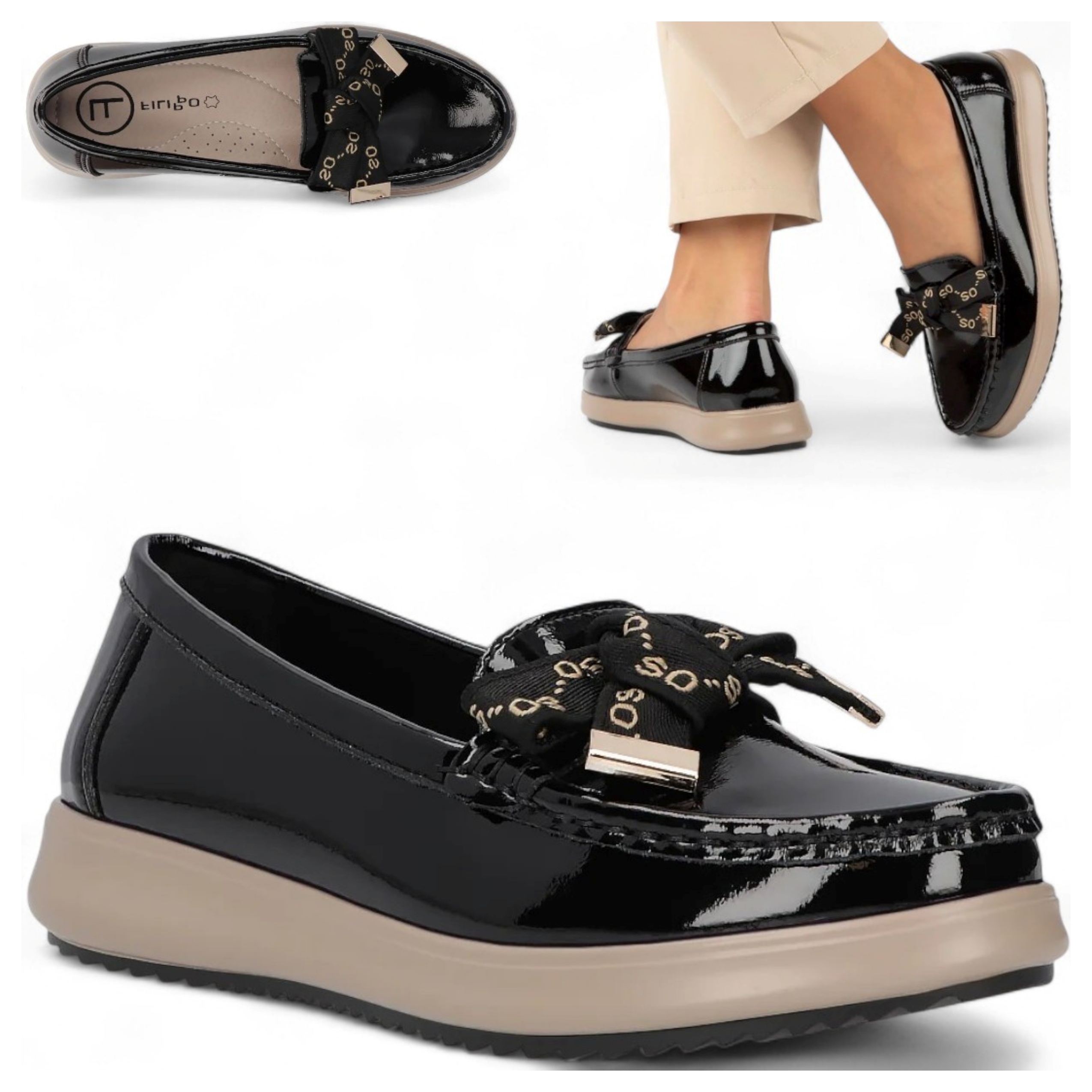 Filippo 37 Dámské mokasíny Přírodní Kůže Nazouvací polobotky jarní lehké