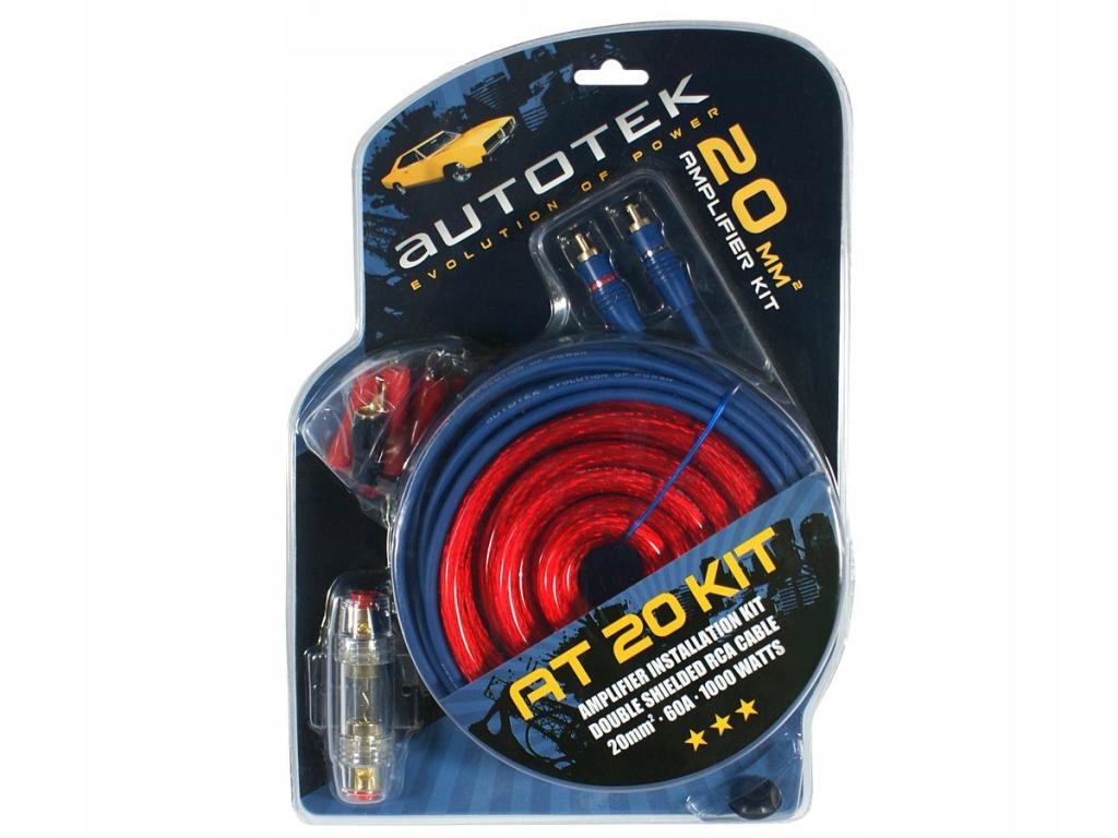 Autotek AT20KIT kable do wzmacniacza 20mm2/1000W