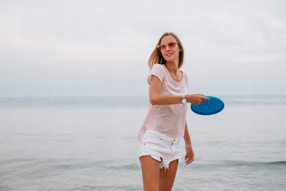 FRISBEE LATAJĄCY DYSK TALERZ NA PLAŻĘ Biały Marka MOB