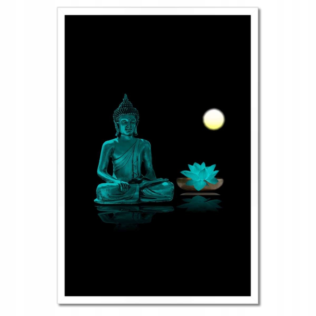 Plakáty v rámu 40x60 Tyrkysová Buddha Květina