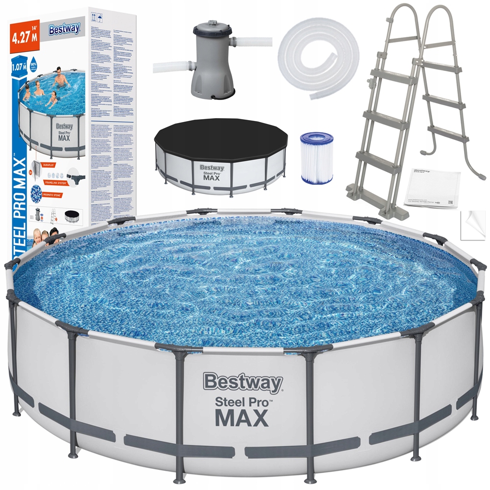 

Bestway Basen Stelażowy 4,27m x 1,07m 11w1 56950