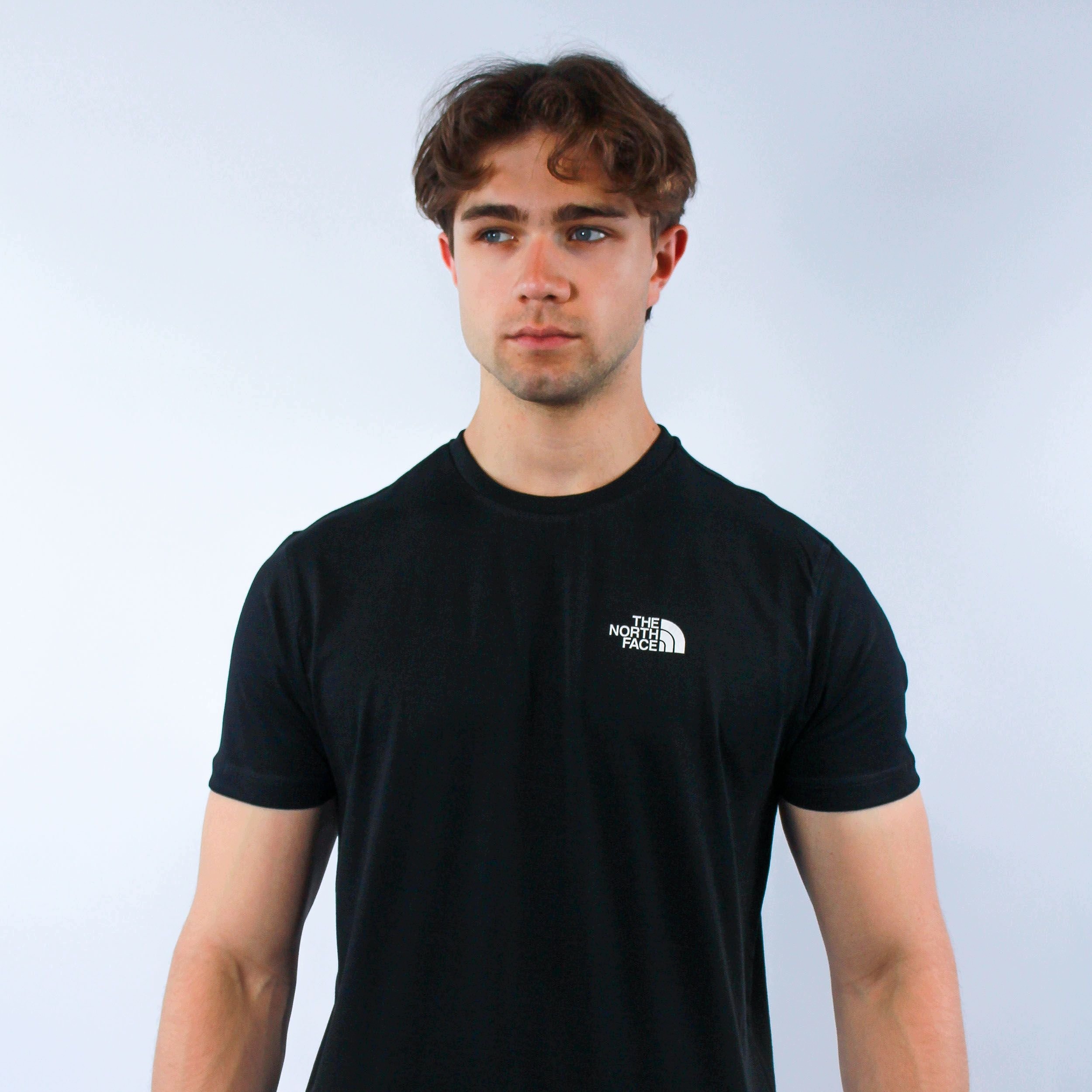 North Face Pánské tričko Vertical Logo bavlněné černé velikost L