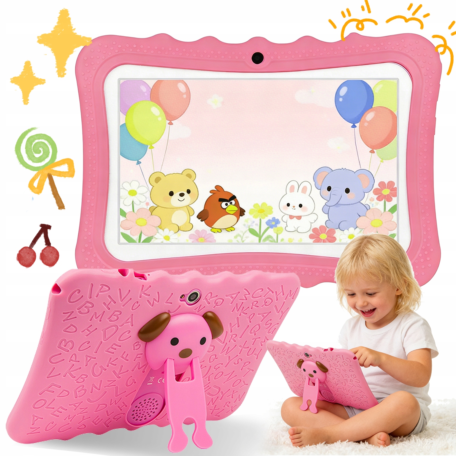 Tablet Pro Děti 7" Šetrný K Oku Skutečné Barvy Dvojitá Kamera