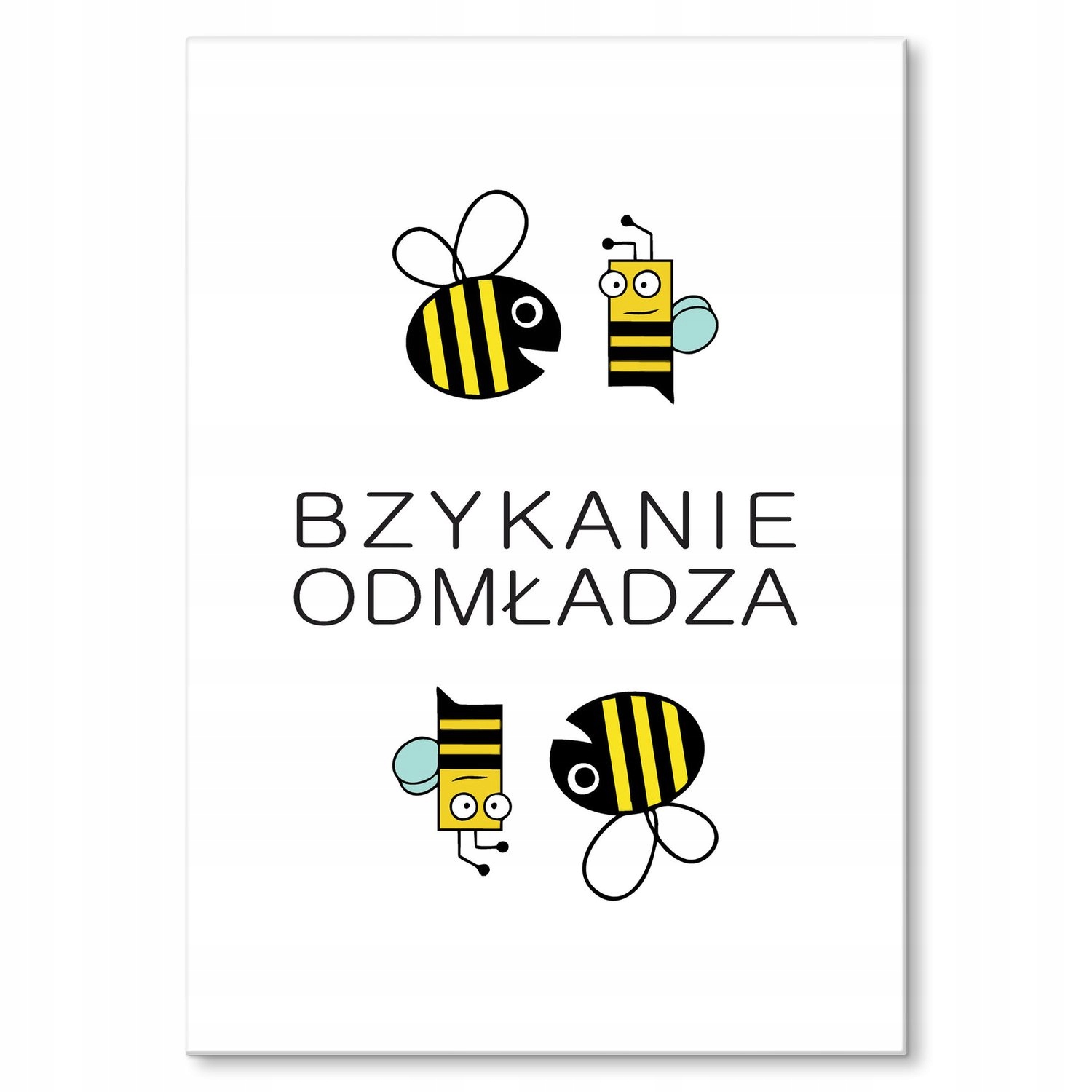 Kovový plakát Bzučení omlazuje Dárek 22 x 31 cm