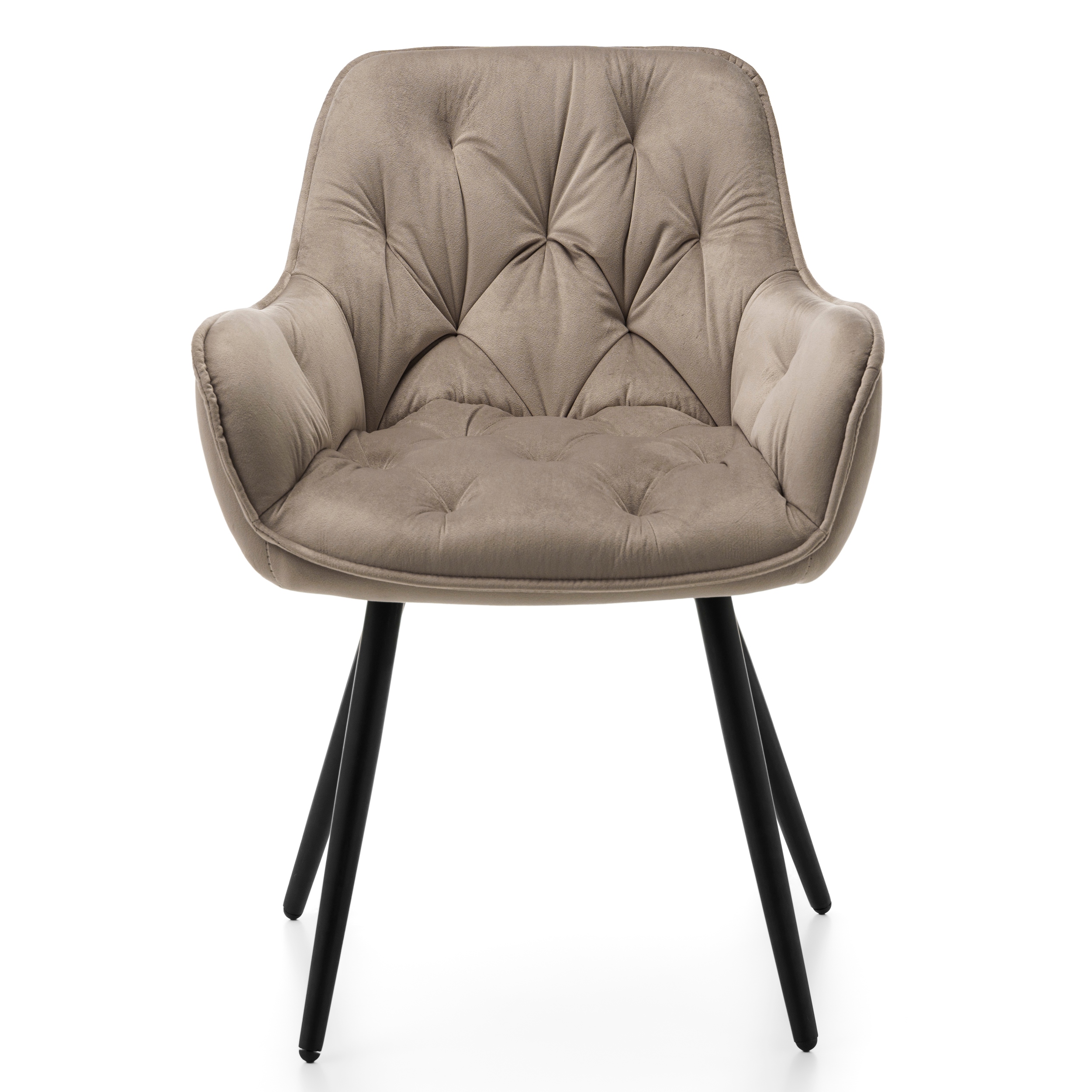 KRZESŁO TAPICEROWANE PIKOWANE DO SALONU JADALNI WELUROWE BEŻOWE SIENA EAN (GTIN) 5903726469036