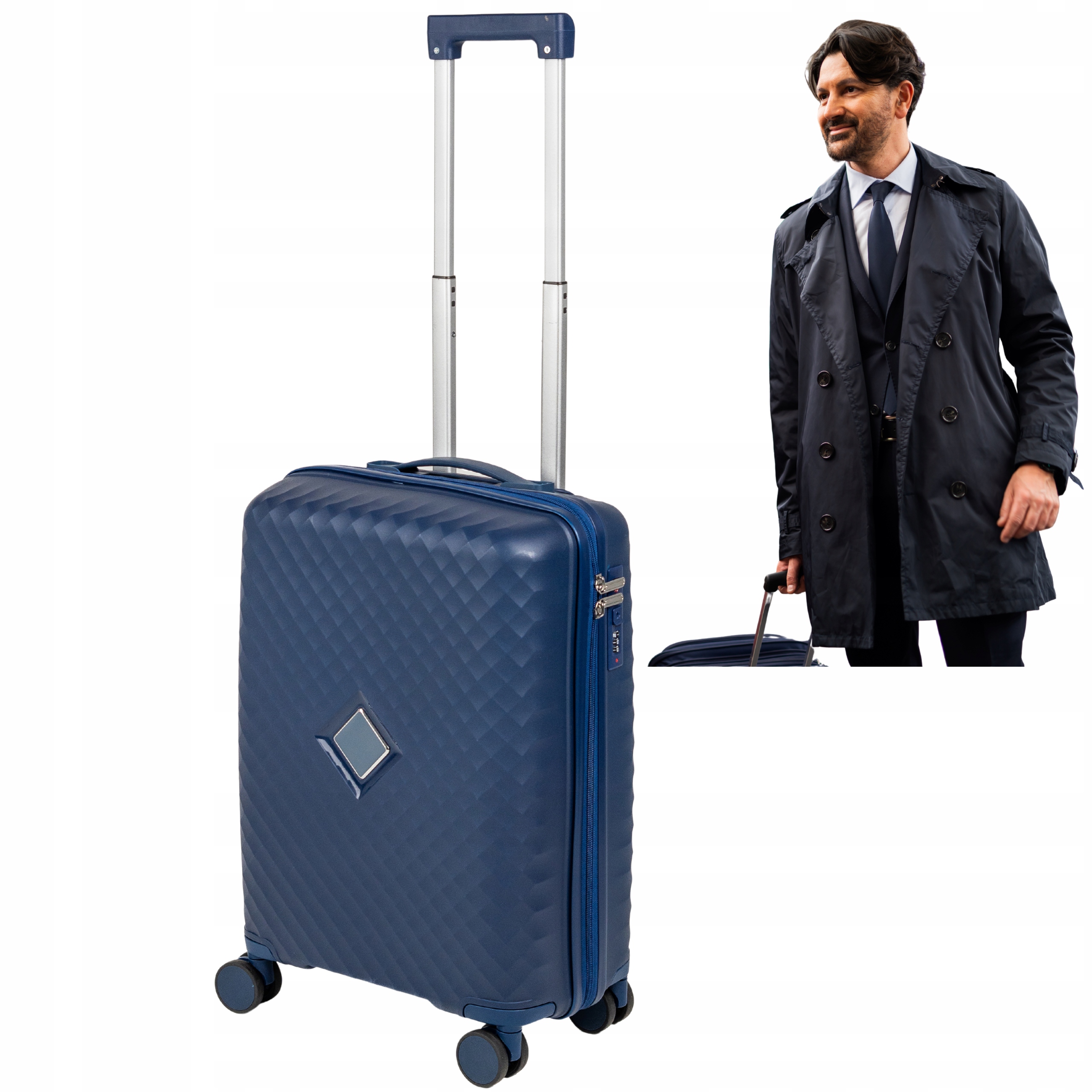 Příruční Kufr Malý Tmavě Modrý Tvrdý Z Pp 55*38*22CM Wizzair Let