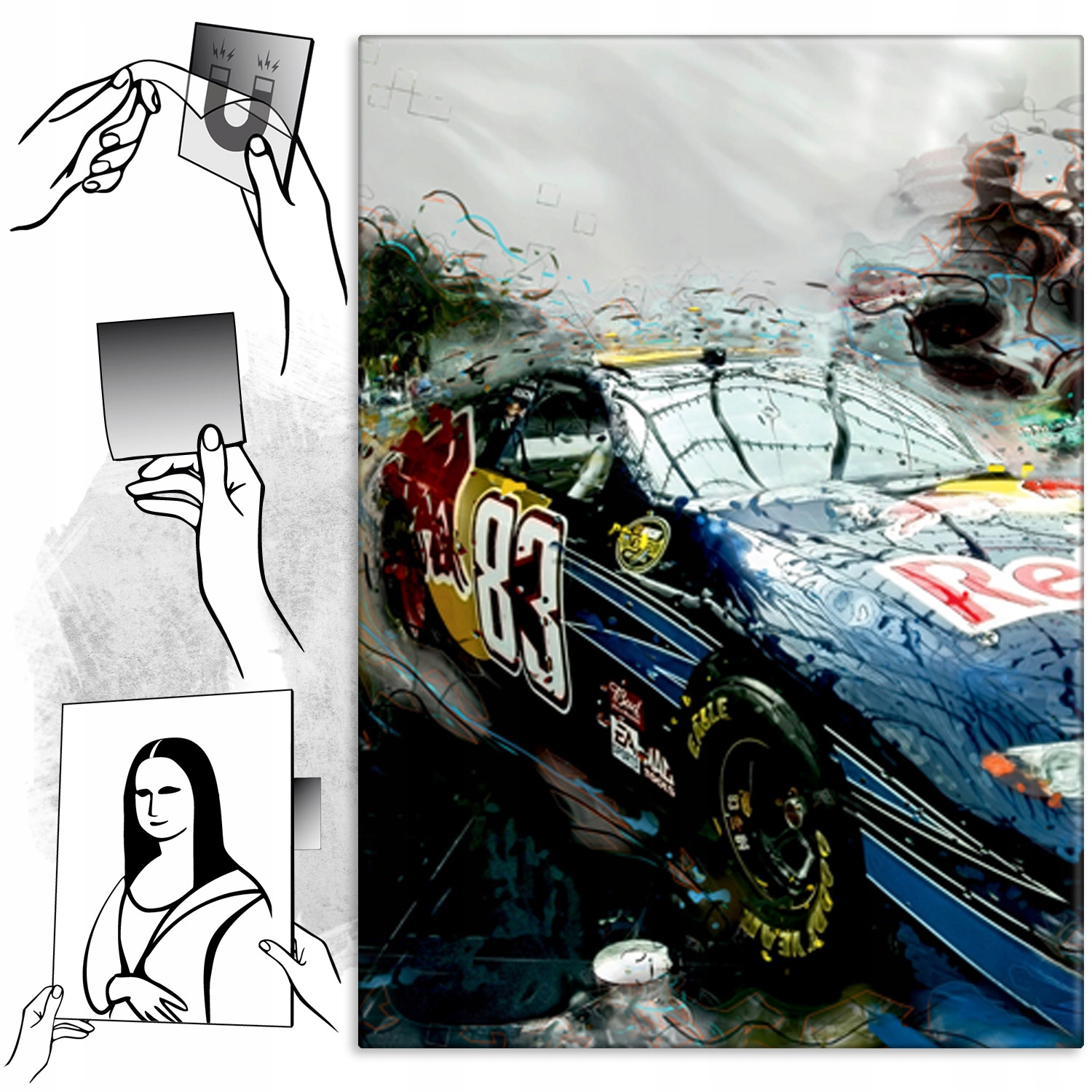 Kovový plakát Auta Dárek pro muže L