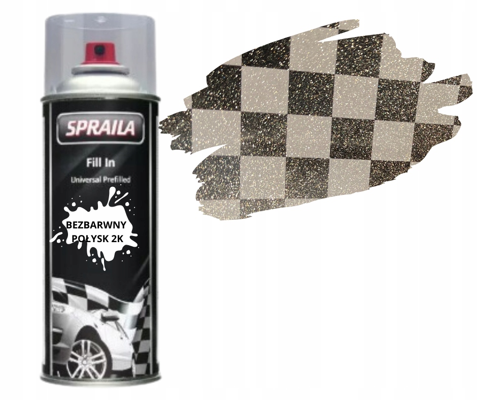 2K Bezbarwny Połysk Z Utwardzaczem Efekt Złotego Metaliku Spray 400 ML