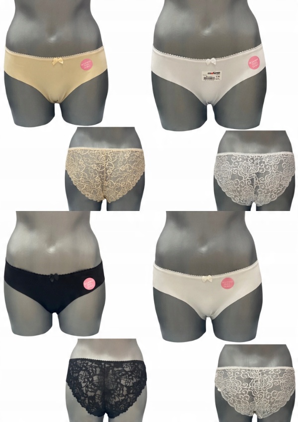 

Majtki damskie figi z koronką 8 pack mix S/m 36 38