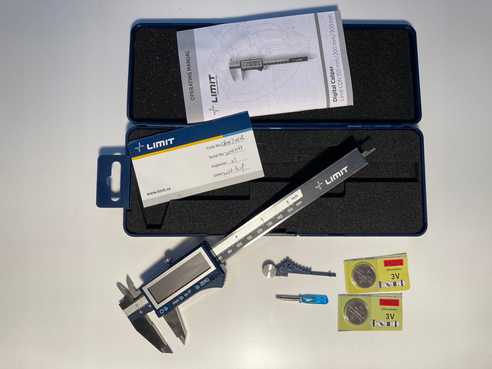 Suwmiarka elektroniczna duży wyświetlacz CDN 150mm ±0,02mm Limit Kod producenta 280470105