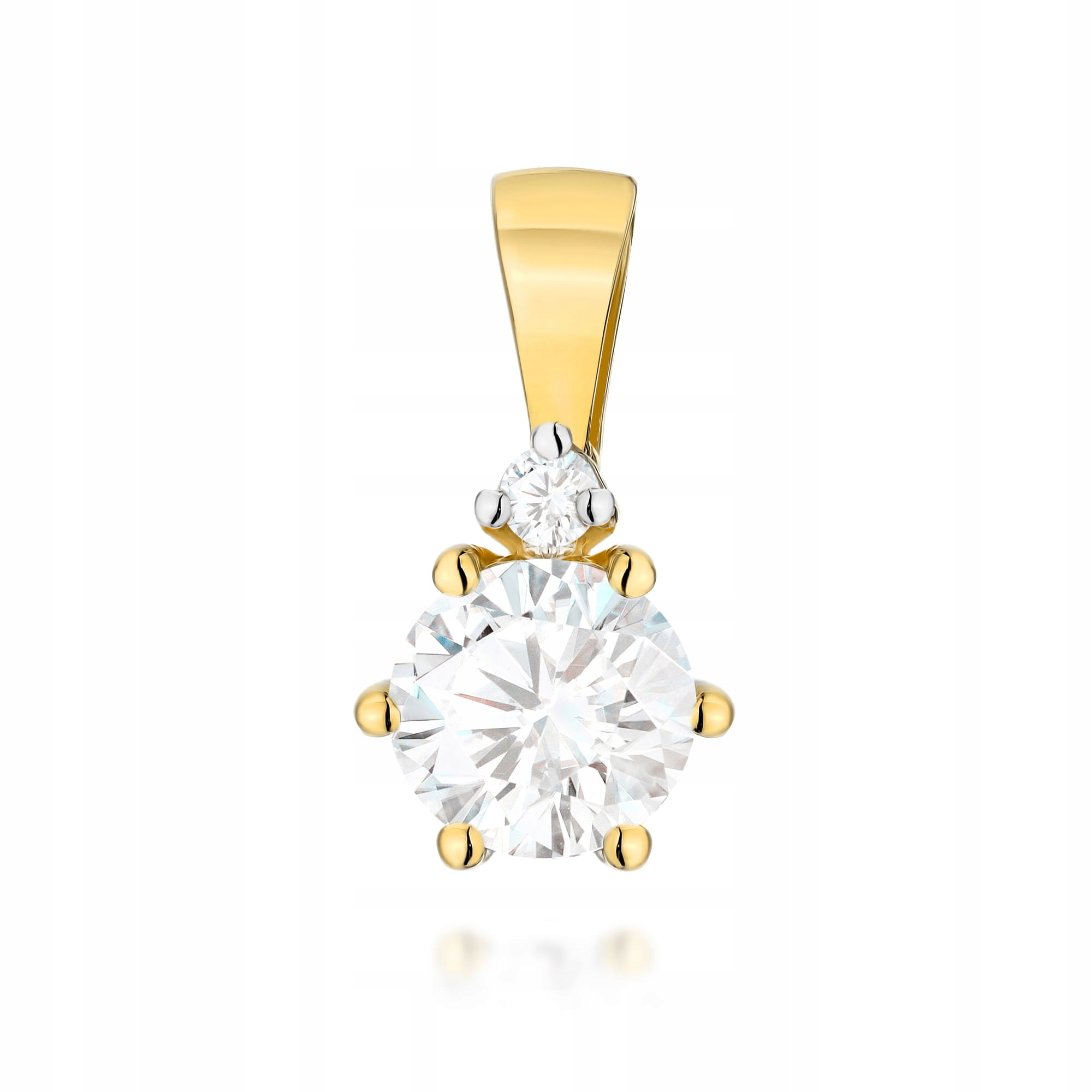 Zlatý přívěsek 585 s laboratorním briliantem na Valentýna 0.4 g dárek