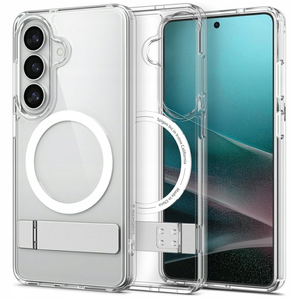 Pouzdro Spigen Ultra Hybrid S Mag MagSafe pro Samsung Galaxy S26, průhledné bílé