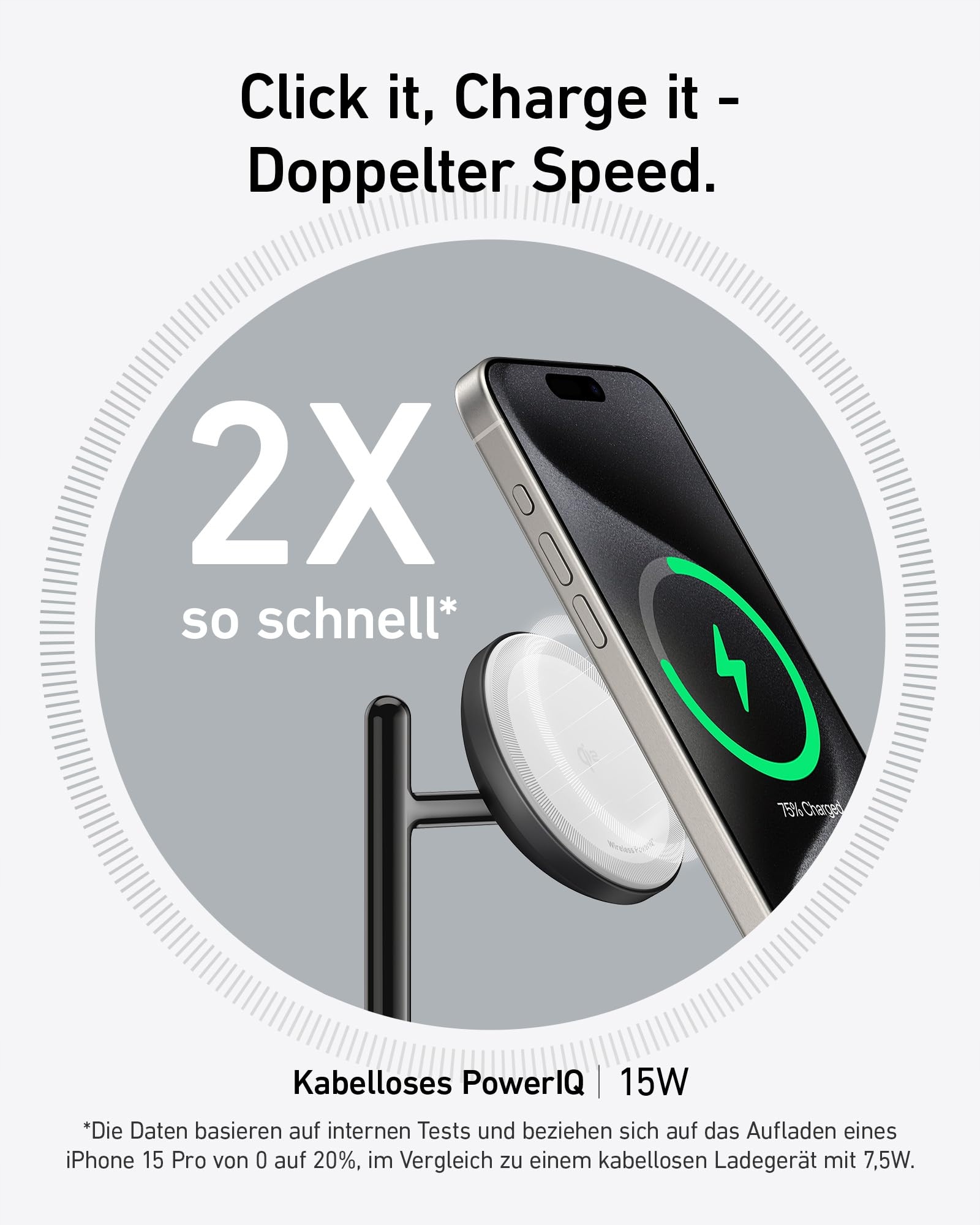 ANKER MagGo 3w1 Stacja Ładowania Bezprzewodowa iPhone AirPods Watch — miniatura 2
