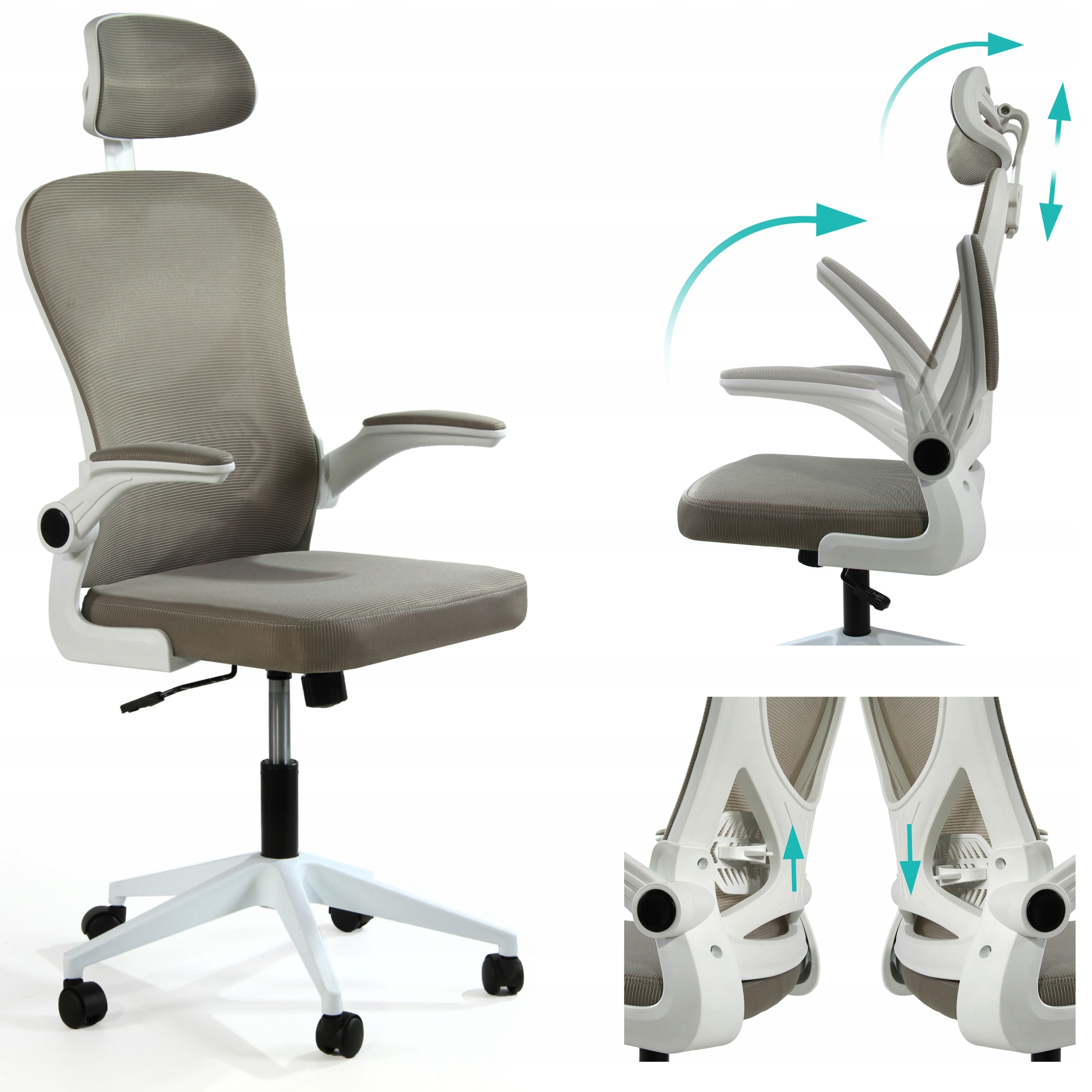 Sesto Senso Ergonomická kancelárska stolička s nastaviteľnou opierkou hlavy J. Grafit