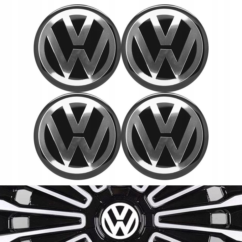 

4SZT Znaczek Naklejka Emblemat Na Felgi Vw 65MM