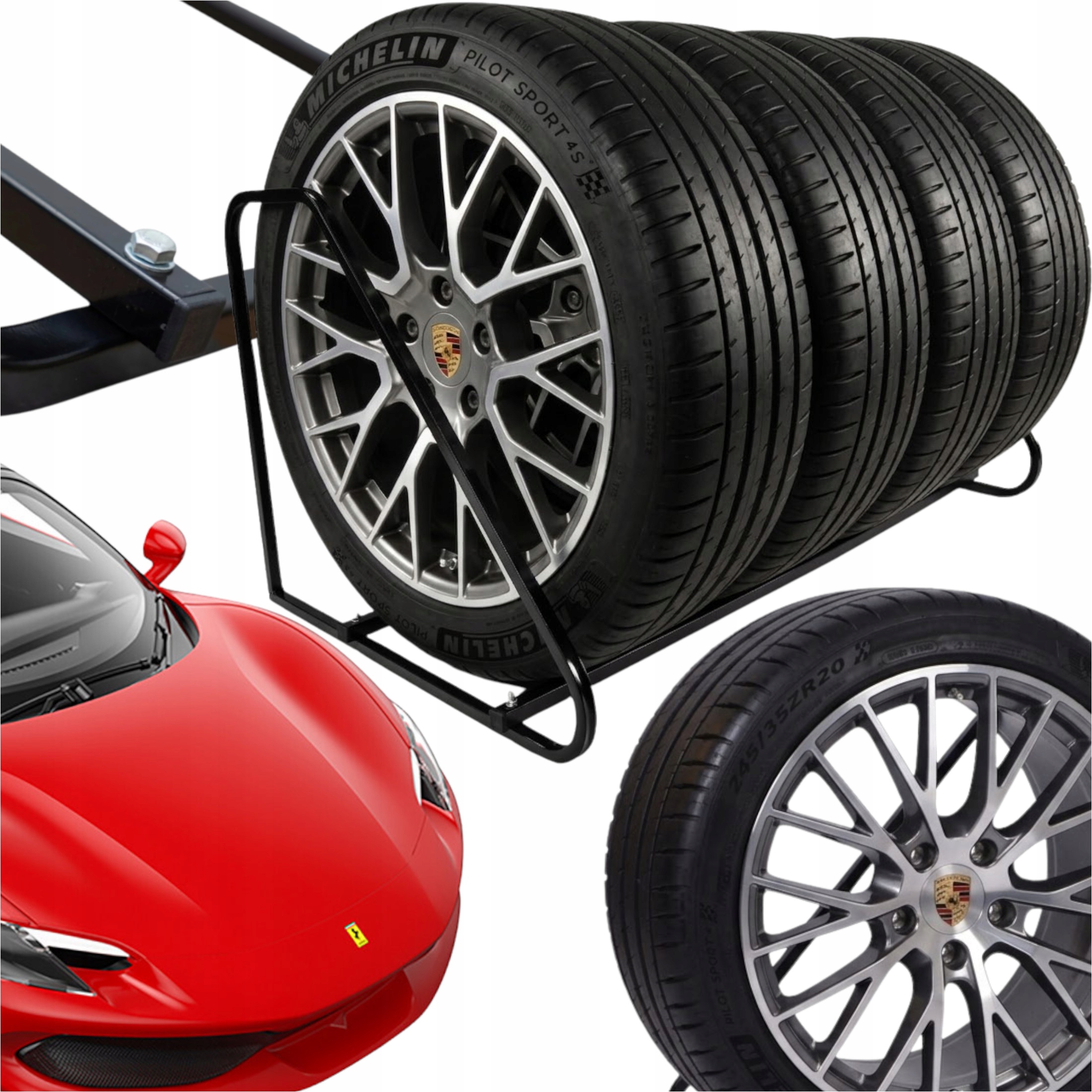 Věšák Na Pneumatiky Stojan Na Kola Do Auta Závěsný Pro 4 Kusů