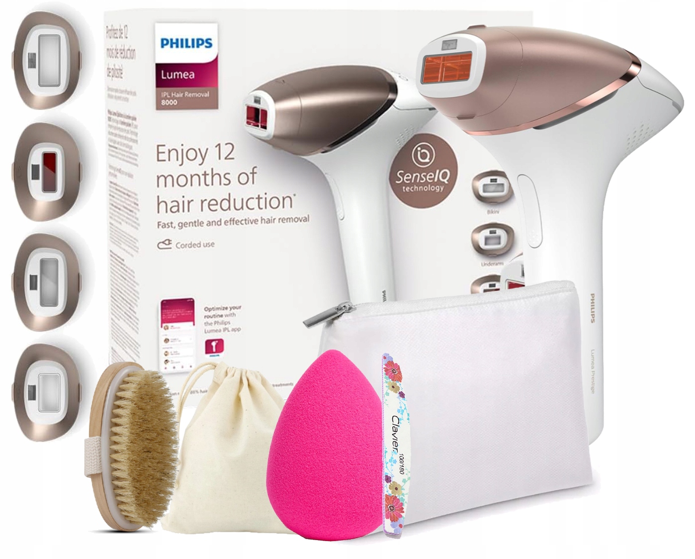 Ipl epilátor Philips Lumea Prestige BRI948 Kartáč Na Tělo A Doplňky