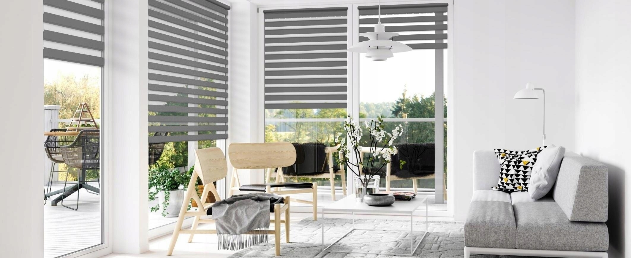 ROLETA ROLETY DZIEŃ NOC W KASECIE ALUMINIOWEJ Z PROWADNICAMI NA WYMIAR RENA Wzór gładki