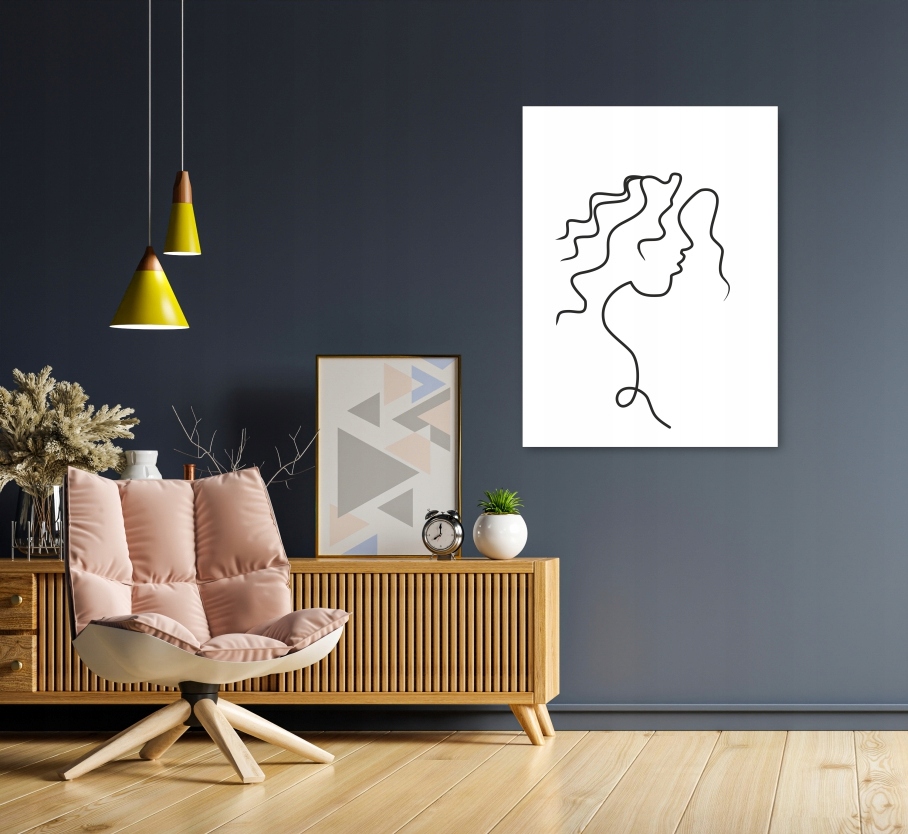Twarz linia plakat obraz 30x40 cm obraz #166 Format papieru A3
