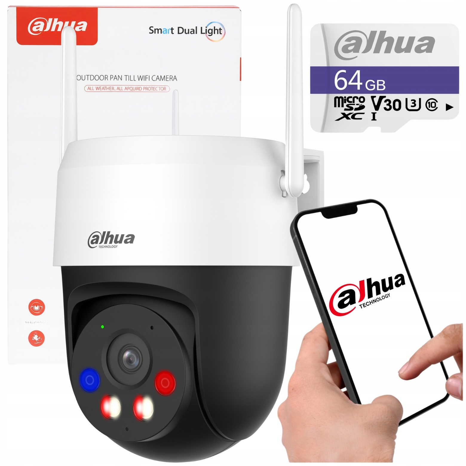 Kamera obrotowa Ip Dahua P5AS-PV 5Mpx Wifi Dual Led karta MicroSD 64GB