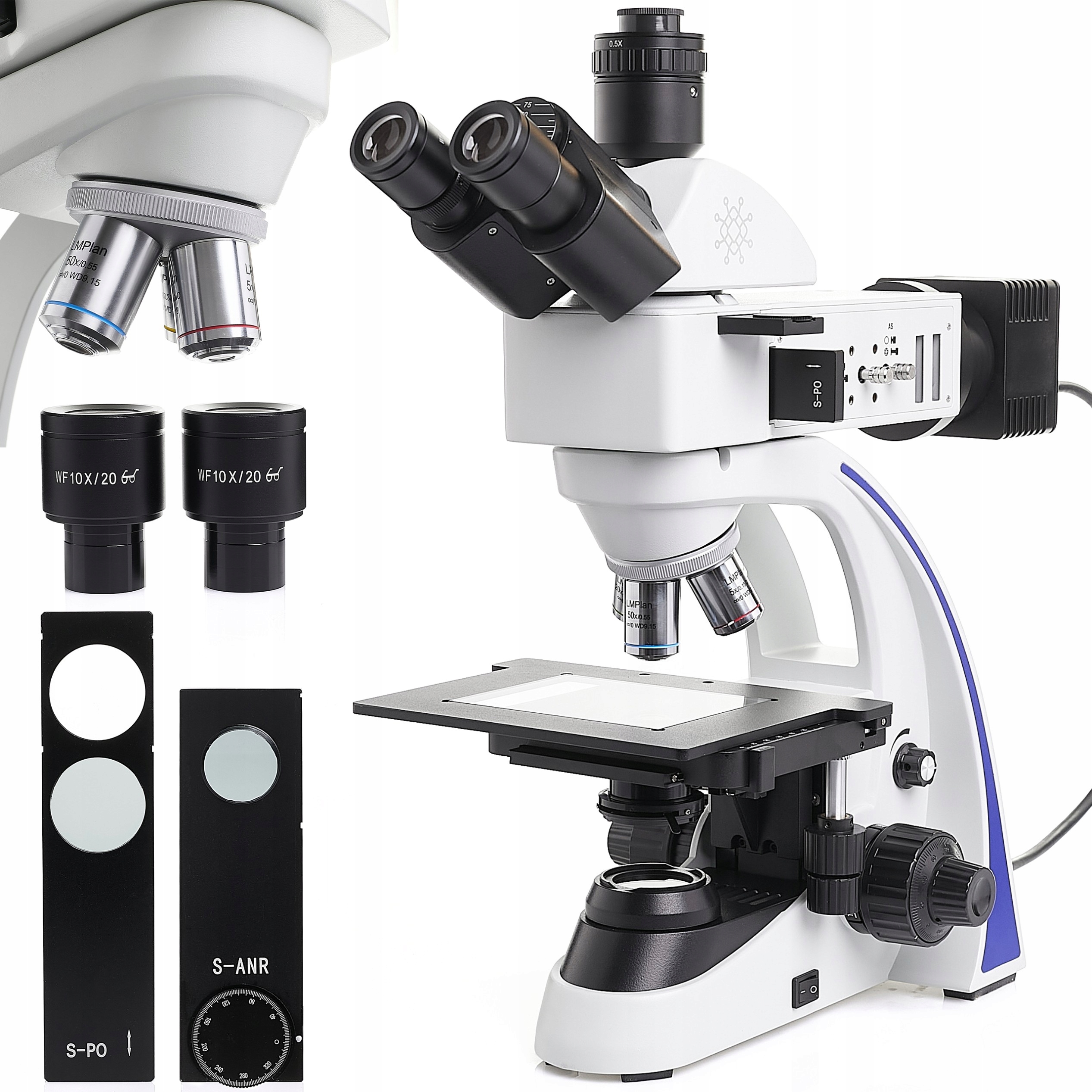 Profesionální Trinokulární Metalurgický Mikroskop Techrebal MT1 Led 500X