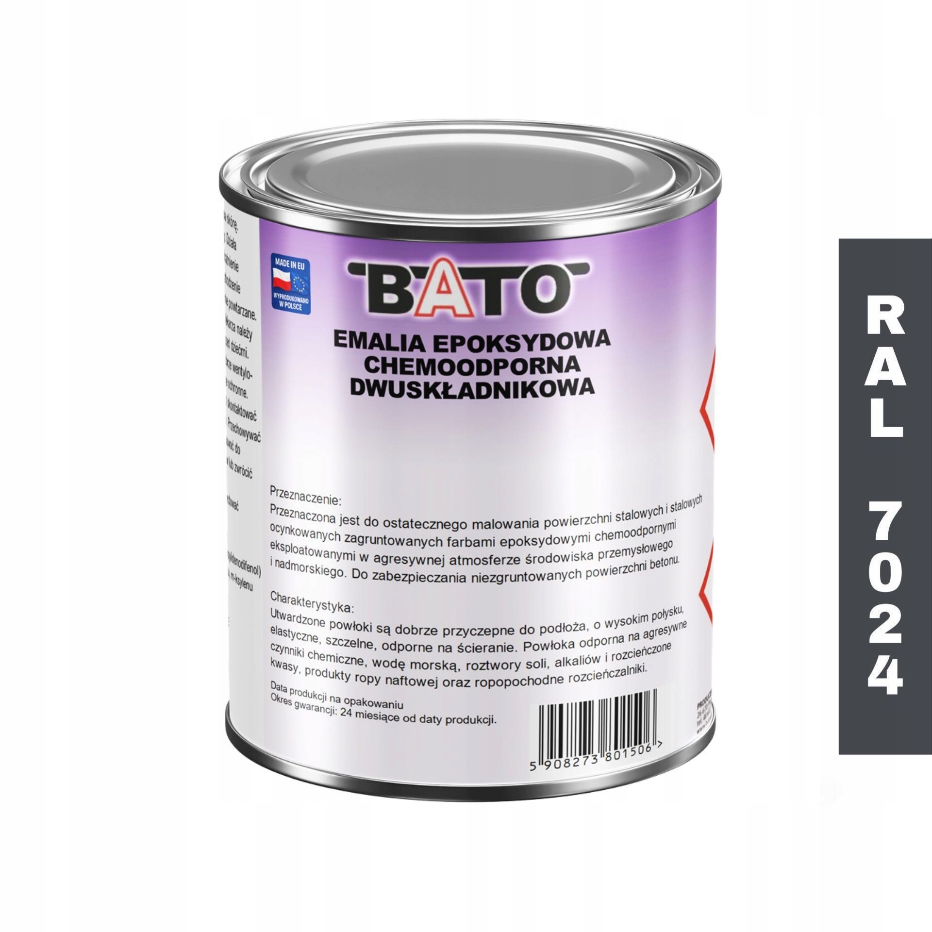 Dvousložkový Epoxidový Smalt Grafit Ral 7024 0,85L Bato