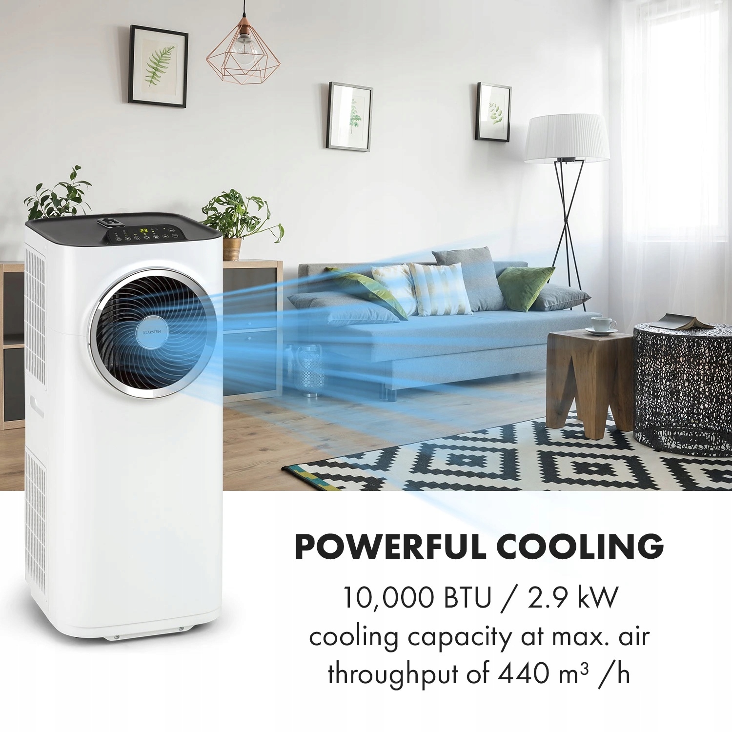 KLIMATYZATOR PRZENOŚNY 2,9KW MOBILNY 59M2 + ZWĘŻKA Model Kraftwerk Smart 10K