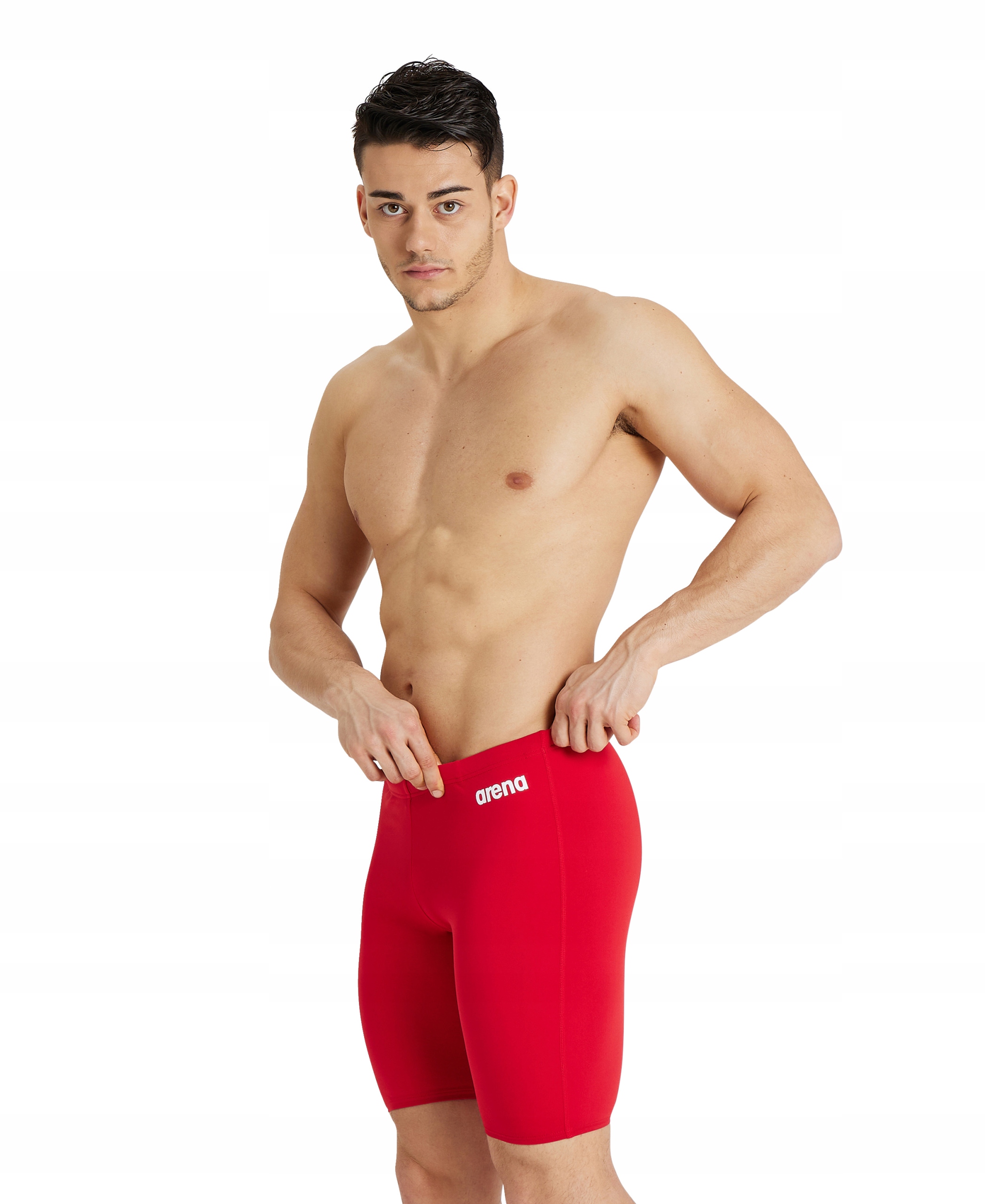 Spodenki pływackie męskie Arena Solid Jammer Red-white 110