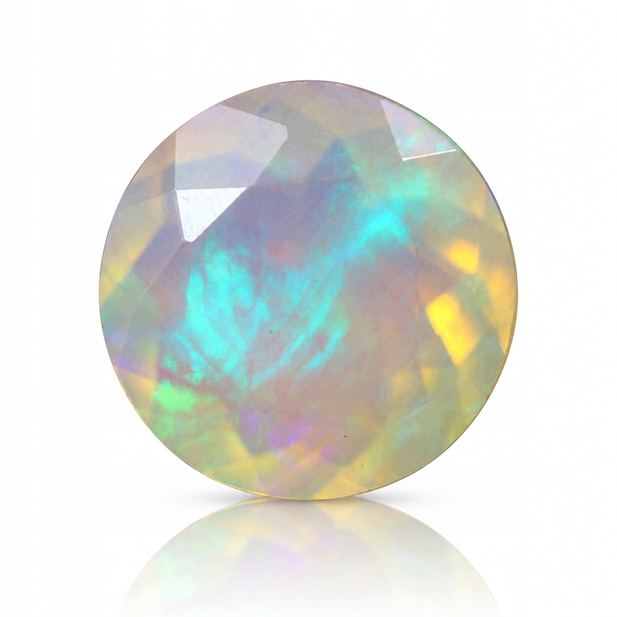 Přírodní opál 1.72 ct Kulatý Etiopie certifikát Wbd