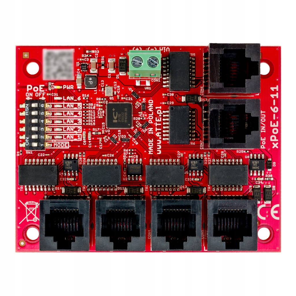 Switch PoE xPoE-6-11-OF 6xFE 5xPoE 1xUplink
