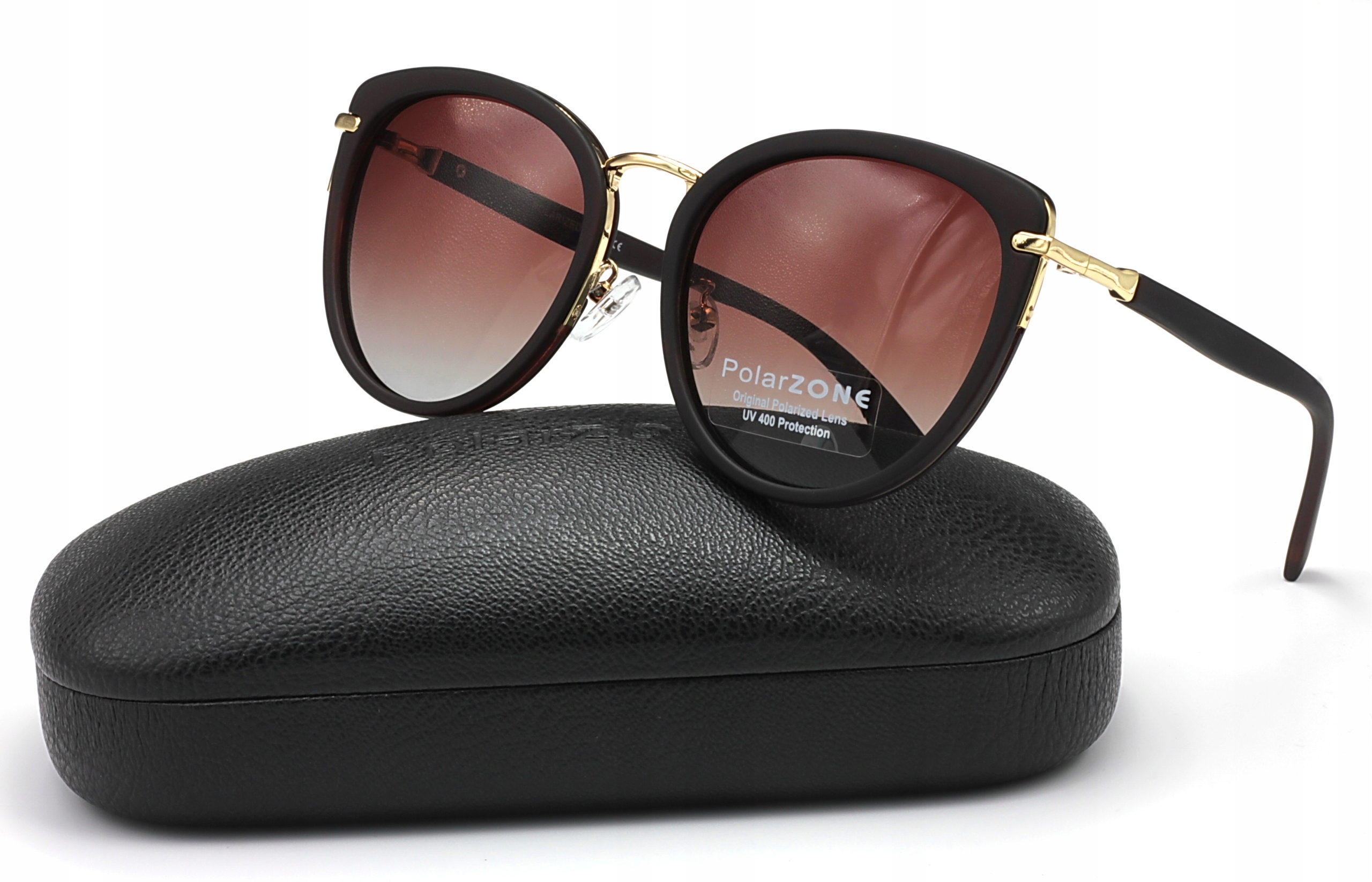 OKULARY PRZECIWSONECZNE DAMSKIE POLARYZACYJNE POLARZONE FILTR UV400 ETUI
